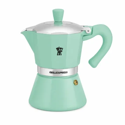 Pezzetti Bellexpress kawiarka aluminiowa na indukcję 6 tz / 300 ml miętowa - miniatura 1