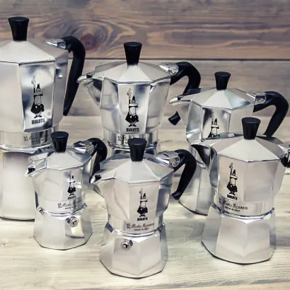 Bialetti Moka Express kawiarka aluminiowa na gaz 2 tz / 90 ml srebrny - zdjęcie 2