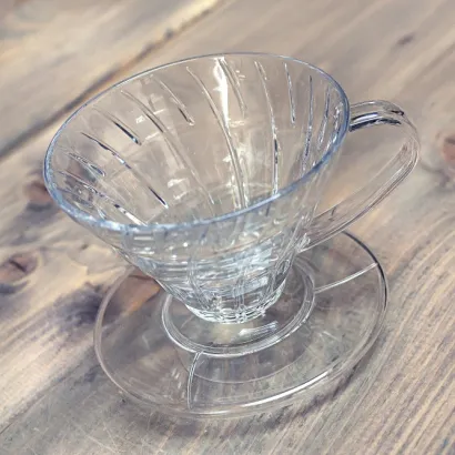 Hario dripper V60 plastikowy przezroczysty rozmiar V02 - zdjęcie 2
