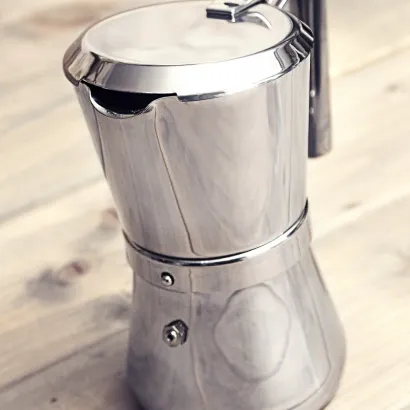 Giannini Giannina La Tradizione kawiarka stalowa na indukcję 6 tz / 300 ml srebrna - zdjęcie 3