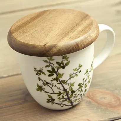 Natura kubek z drewnianym spodkiem pojemność 350 ml - zdjęcie 2