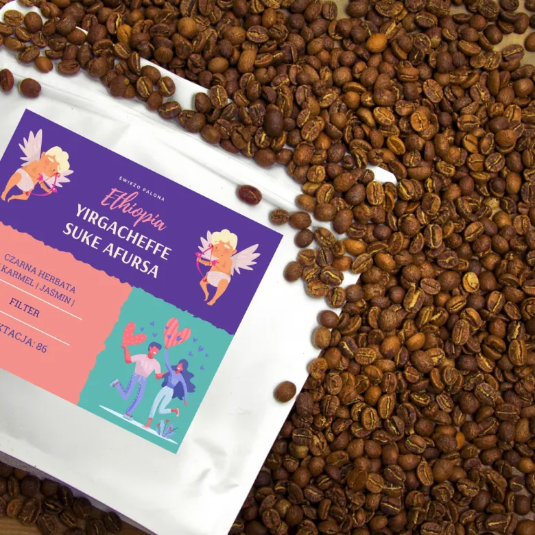 Ethiopia Yirgacheffe Suke Afursa Grade 1 waga 250 zmielona do french press / Aeropress