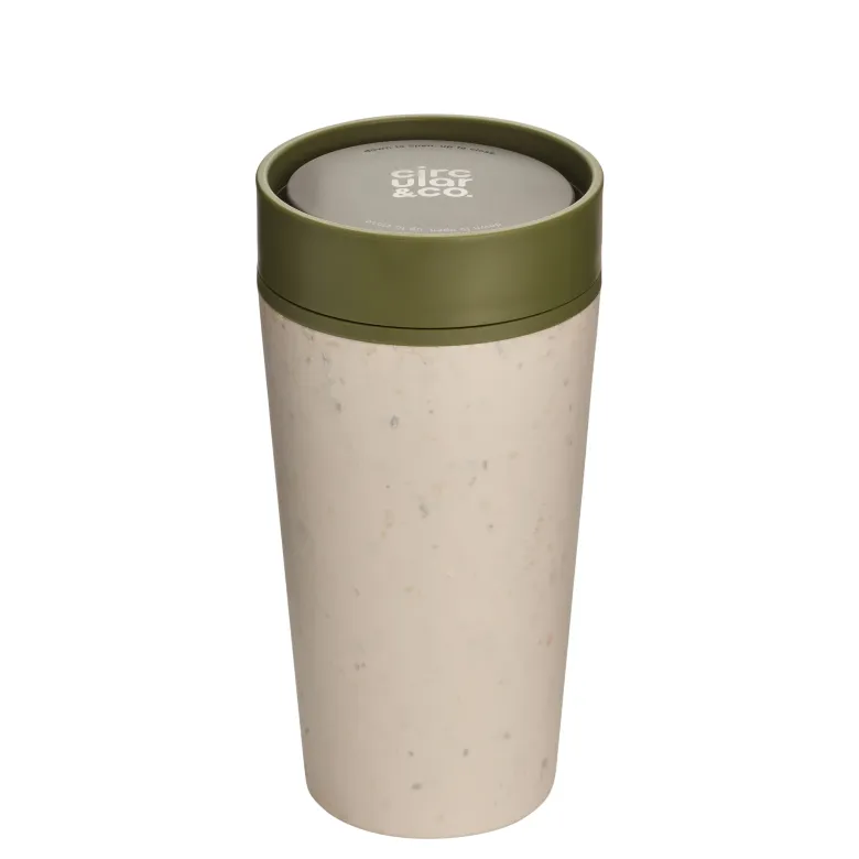 Kubek Circular Cup 340 ml kremowo - zielony - zdjęcie 1