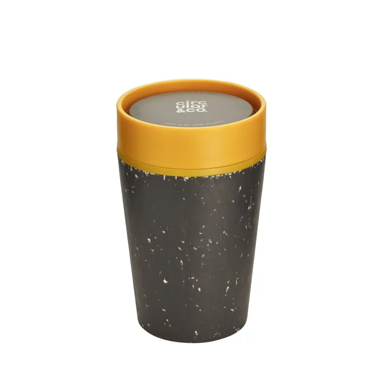 Kubek Circular Cup pojemność 227ml kolor czarno - żółty - zdjęcie 1