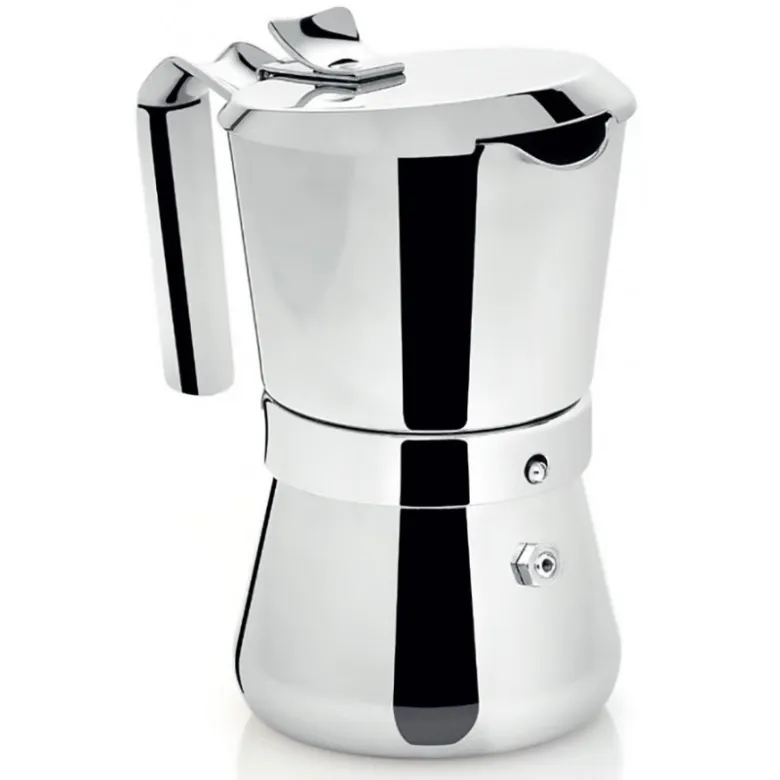 Giannini Giannina La Tradizione kawiarka stalowa na indukcję 6 tz / 300 ml srebrna