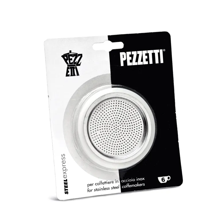Uszczelki + sitko do kawiarek stal. Pezzetti 6 tz - zdjęcie 1