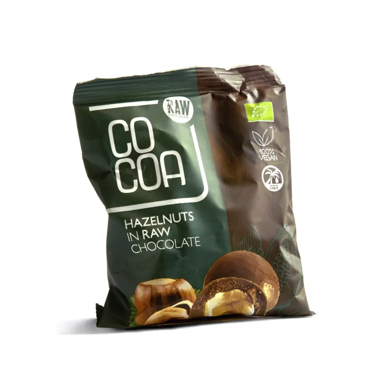 COCOA Orzechy laskowe w surowej czekoladzie BIO waga 70 g