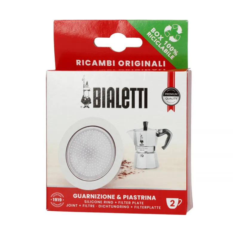 Uszczelka i sitko do kawiarek aluminiowych Bialetti Moka 2 tz