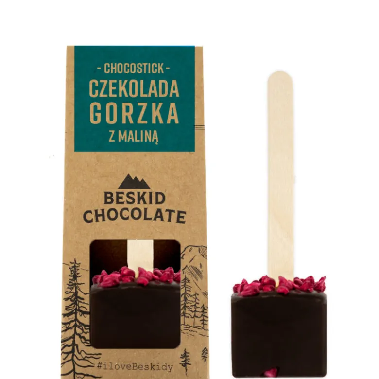 Beskid Chocolate Chocostick z czekolady ciemnej z maliną 45 g