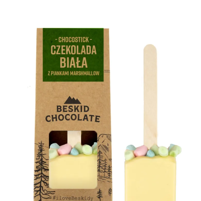 Beskid Chocolate Chocostick z czekolady białej z piankami 45 g