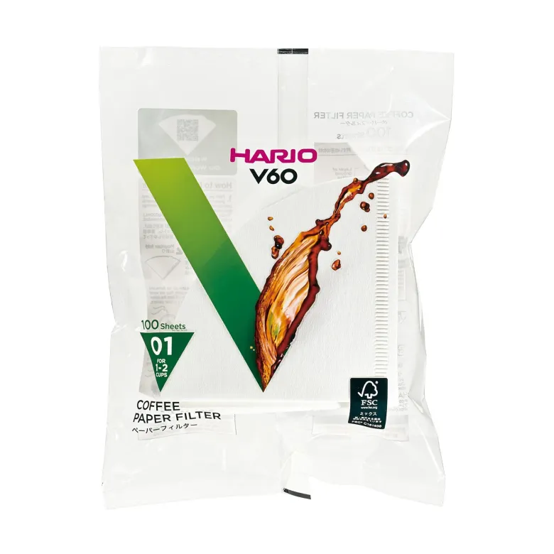 Hario filtry papierowe 100 szt. do drippera V60 01