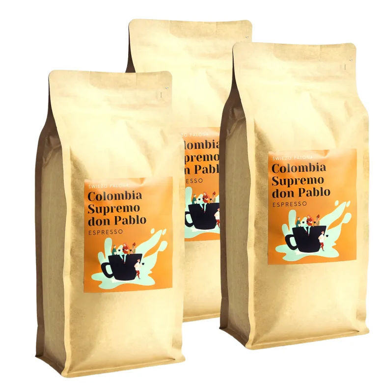 Colombia Supremo Don Pablo Washed kawa ziarnista 3 kg 3 x 1 kg - zdjęcie 1