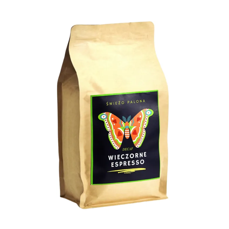 Wieczorne Espresso Colombia Sugar Cane Decaf kawa ziarnista bezkofeinowa 500 g