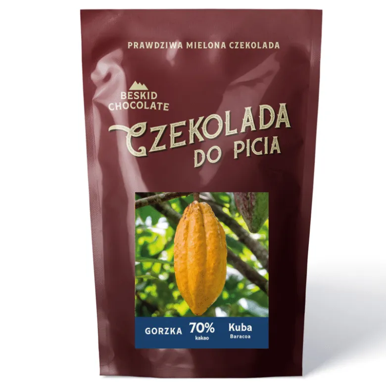 Beskid Chocolate Gorzka Czekolada do picia 70% Kuba waga 200 g