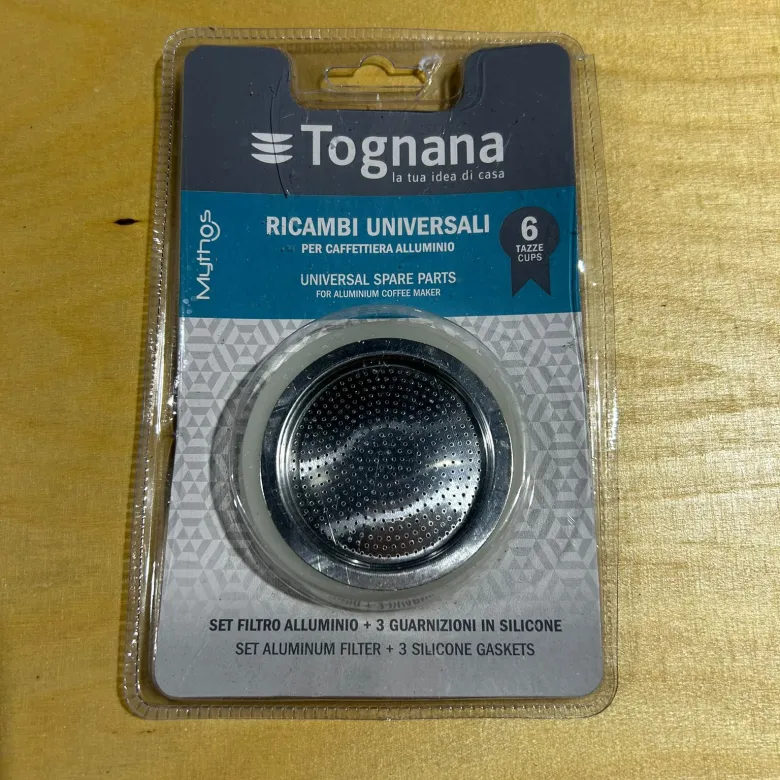 OUTLET Uszczelki i sitko do kawiarek aluminiowych Tognana 6 tz - zdjęcie 1