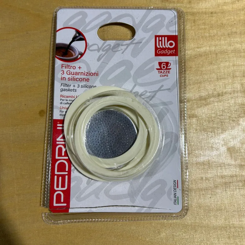 OUTLET Uszczelki i sitko do kawiarek aluminiowych Pedrini 6 tz - zdjęcie 1