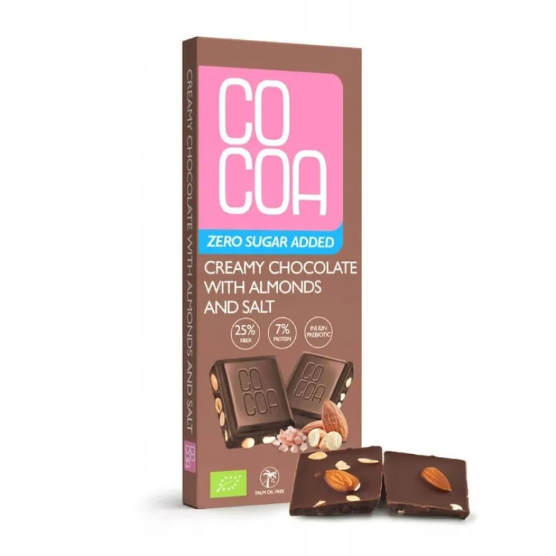 COCOA Czekolada creamy z migdałami i solą BIO 40 g
