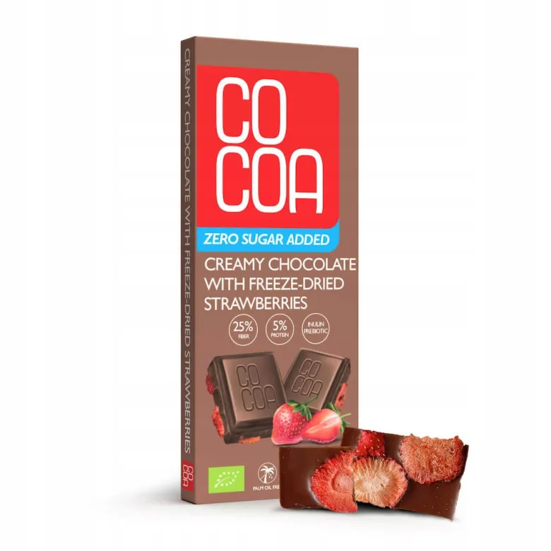 COCOA Czekolada creamy z truskawkami BIO 40 g