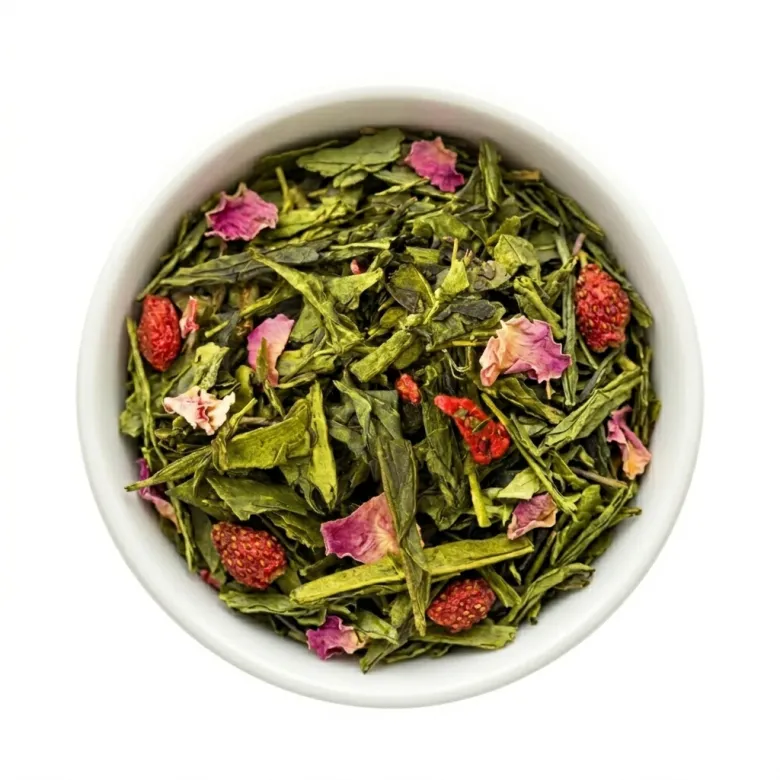 Herbatka Sencha Poziomkowa waga 100 g