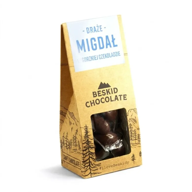 Beskid Chocolate Migdał w gorzkiej czekoladzie 50 g