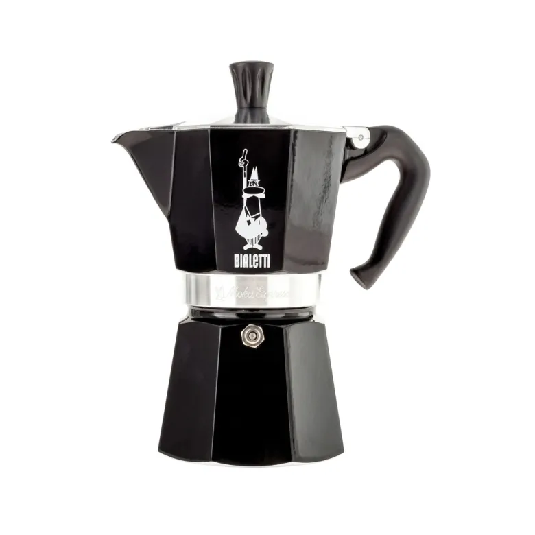 Bialetti Moka Express Color kawiarka aluminiowa na gaz 6 tz / 270 ml czarna - zdjęcie 1